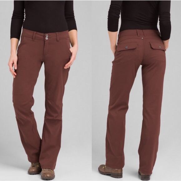 PrAna Thistle Halle Convertible RollUp Hiking Straight Leg Pants Sz 10 - Picture 1 of 13